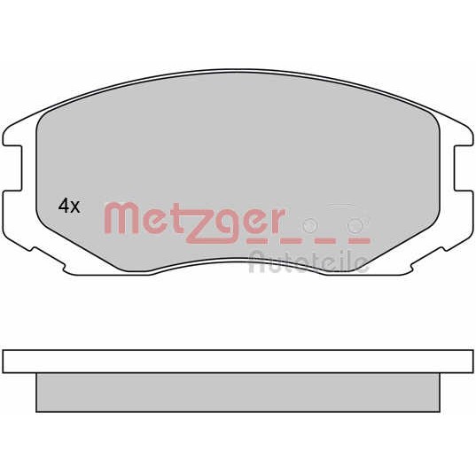 Слика на комплет феродо, дискови кочници METZGER 1170294 за Mitsubishi Lancer 4 Hatchback (C6,C7 A) 1.8 D (C64A) - 60 коњи дизел