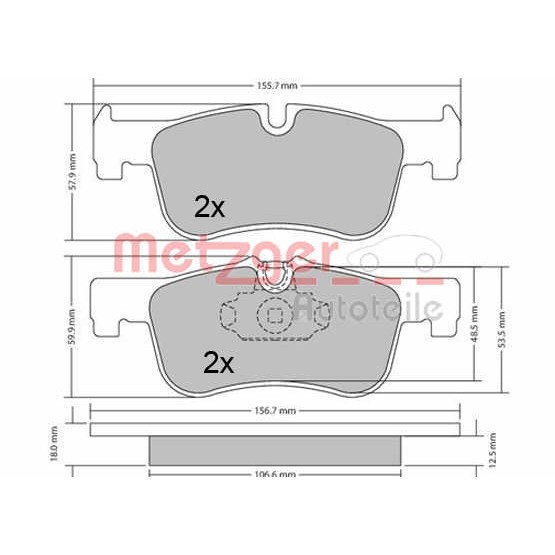 Слика на комплет феродо, дискови кочници METZGER 1170314 за BMW 1 F21 116 d - 116 коњи дизел