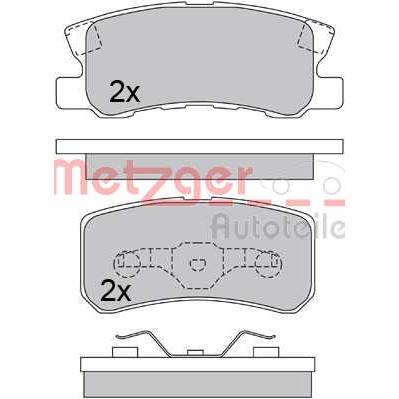 Слика на комплет феродо, дискови кочници METZGER 1170323 за Peugeot 4007 (GP) 2.4 16V - 170 коњи бензин