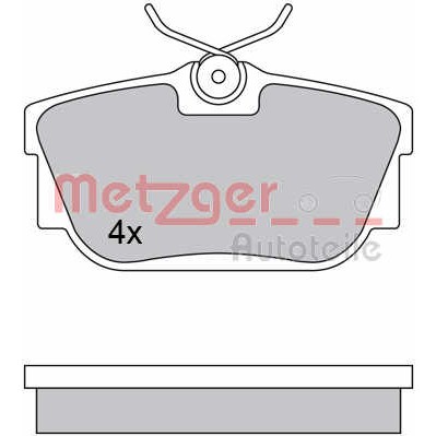 Слика на комплет феродо, дискови кочници METZGER 1170332 за VW Transporter T4 Box 1.9 D - 60 коњи дизел