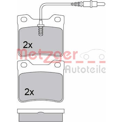 Слика на комплет феродо, дискови кочници METZGER 1170336 за Peugeot 406 Coupe 2.0 16V - 135 коњи бензин