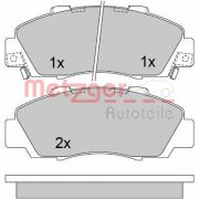 Слика 1 $на Комплет феродо, дискови кочници METZGER 1170373