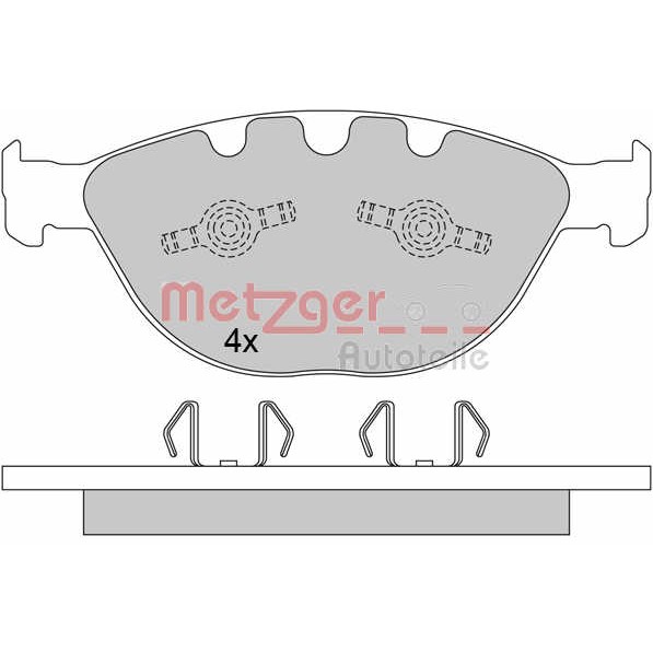 Слика на Комплет феродо, дискови кочници METZGER 1170380