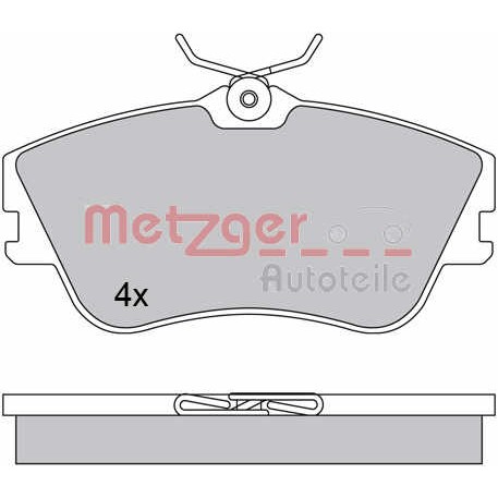 Слика на Комплет феродо, дискови кочници METZGER 1170389