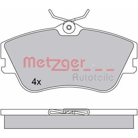 Слика на комплет феродо, дискови кочници METZGER 1170389 за VW Transporter T4 Box 1.9 D - 60 коњи дизел