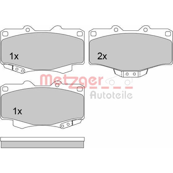 Слика на комплет феродо, дискови кочници METZGER 1170428 за Toyota Land Cruiser (J7) 3.5 D 4x4 (PZJ75, PZJ70) - 116 коњи дизел