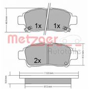 Слика 1 $на Комплет феродо, дискови кочници METZGER 1170436