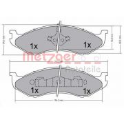 Слика 1 на комплет феродо, дискови кочници METZGER 1170452
