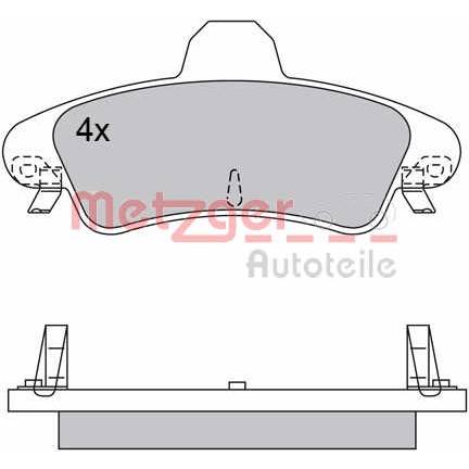 Слика на комплет феродо, дискови кочници METZGER 1170531 за Ford Mondeo 1 Estate (BNP) 2.0 i 16V 4x4 - 136 коњи бензин