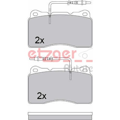 Слика на комплет феродо, дискови кочници METZGER 1170534 за Peugeot 807 3.0 V6 - 204 коњи бензин