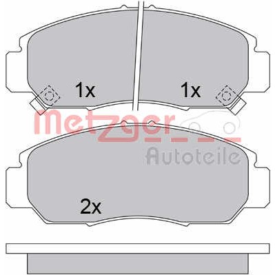 Слика на Комплет феродо, дискови кочници METZGER 1170536