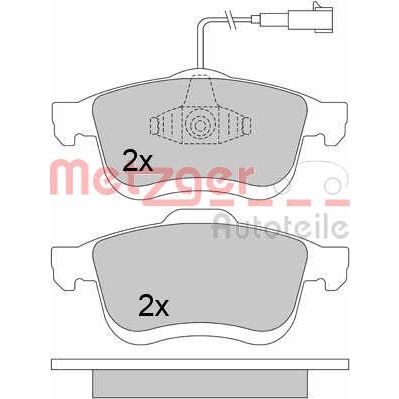 Слика на комплет феродо, дискови кочници METZGER 1170542 за Fiat Doblo Cargo Platform 263 1.6 D Multijet - 101 коњи дизел