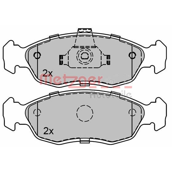 Слика на комплет феродо, дискови кочници METZGER 1170578 за Peugeot 106 (1A,1C) 1.4 - 75 коњи бензин