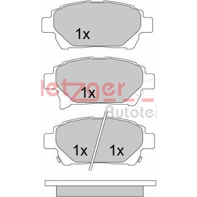 Слика на Комплет феродо, дискови кочници METZGER 1170586