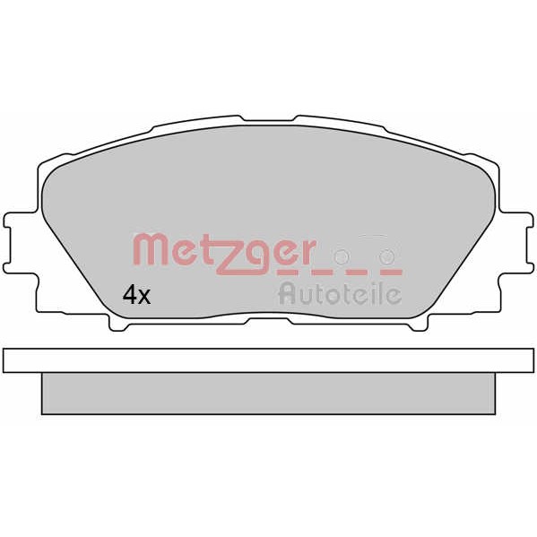 Слика на Комплет феродо, дискови кочници METZGER 1170618