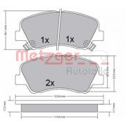 Слика 1 $на Комплет феродо, дискови кочници METZGER 1170620