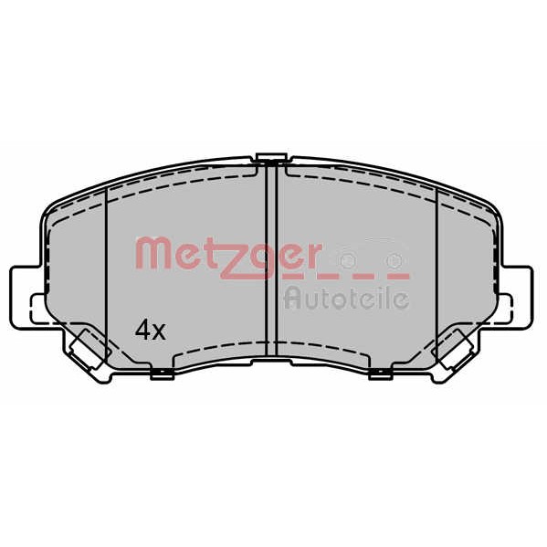 Слика на Комплет феродо, дискови кочници METZGER 1170788