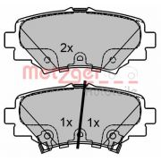 Слика 1 $на Комплет феродо, дискови кочници METZGER 1170801