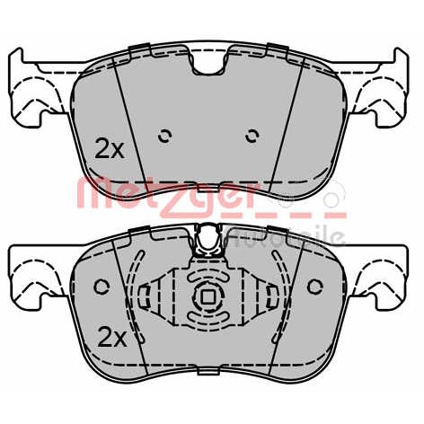 Слика на комплет феродо, дискови кочници METZGER 1170804 за Citroen C4 Grand Picasso 2 1.2 THP 130 - 130 коњи бензин