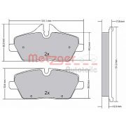 Слика 1 на комплет феродо, дискови кочници METZGER 1170826