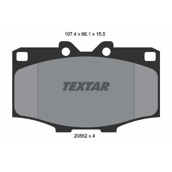 Слика на комплет феродо, дискови кочници TEXTAR 2085201 за Toyota Land Cruiser (J7) 3.4 D (BJ70_V, BJ73_) - 95 коњи дизел