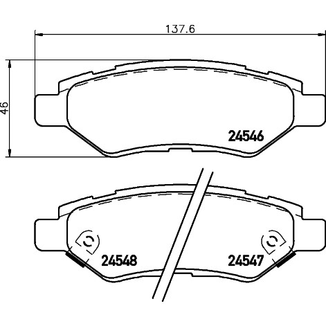 Слика на комплет феродо, дискови кочници TEXTAR 2454601 за CADILLAC CTS Sedan 2.8 - 211 коњи бензин