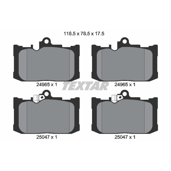 Слика на комплет феродо, дискови кочници TEXTAR 2496501 за Lexus RC (gsc1, usc1) 200t - 245 коњи бензин