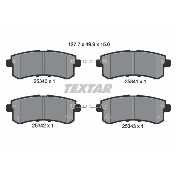 Слика на комплет феродо, дискови кочници TEXTAR 2534001 за Infiniti QX56 56 AWD - 405 коњи бензин