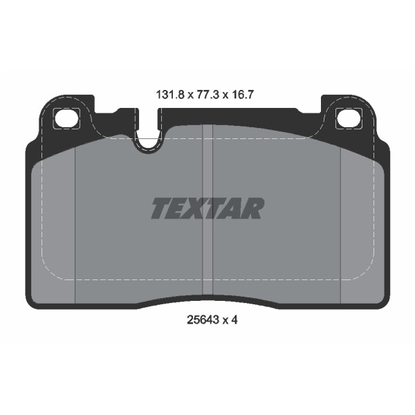 Слика на комплет феродо, дискови кочници TEXTAR 2564305 за Audi Q5 (8R) 2.0 TDI - 136 коњи дизел