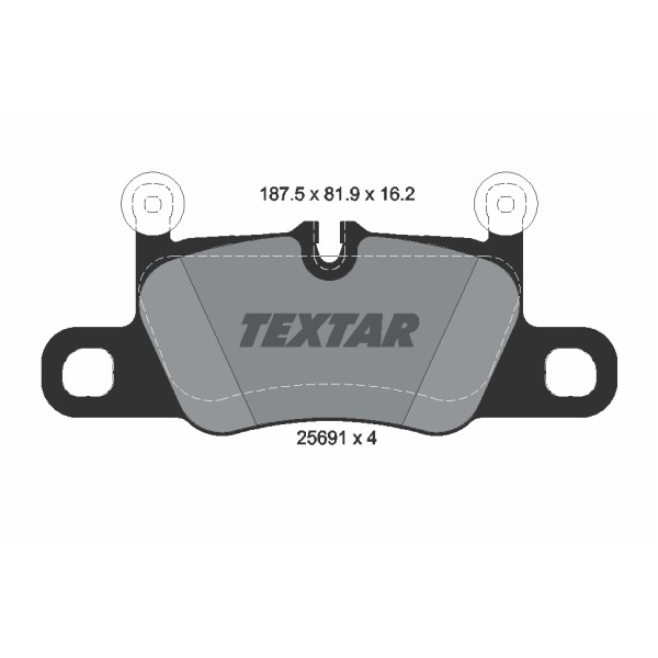 Слика на Комплет феродо, дискови кочници TEXTAR 2569101
