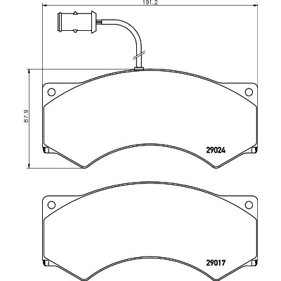 Слика на комплет феродо, дискови кочници TEXTAR 2901704 за камион DAF 45 FA 45.150 C09 - 147 коњи дизел