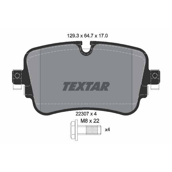 Слика на комплет феродо, дискови кочници TEXTAR Q+ 2230701 за Audi A7 Sportback (4KA) 45 TDI Mild Hybrid quattro - 211 коњи дизел/електро