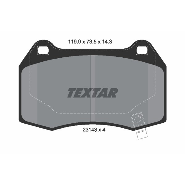 Слика на Комплет феродо, дискови кочници TEXTAR Q+ 2314301