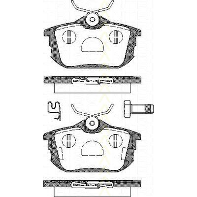 Слика на комплет феродо, дискови кочници TRISCAN 8110 10511 за Mitsubishi Carisma (DA) Hatchback 1.6 (DA1A) - 103 коњи бензин