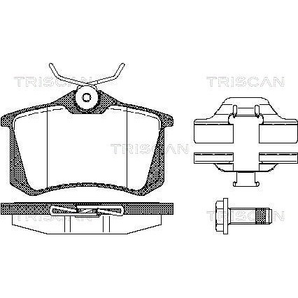 Слика на комплет феродо, дискови кочници TRISCAN 8110 10544 за Peugeot 308 Hatchback 1.4 16V - 95 коњи бензин