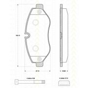 Слика 1 на комплет феродо, дискови кочници TRISCAN 8110 10557