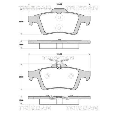 Слика на Комплет феродо, дискови кочници TRISCAN 8110 10570