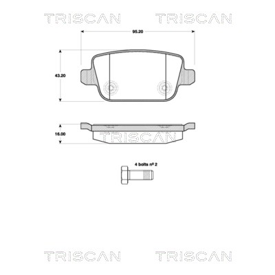 Слика на комплет феродо, дискови кочници TRISCAN 8110 17024 за Ford S-Max 2.0 TDCi - 163 коњи дизел