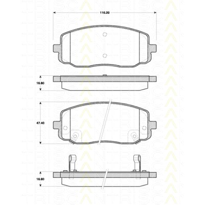 Слика на Комплет феродо, дискови кочници TRISCAN 8110 18017