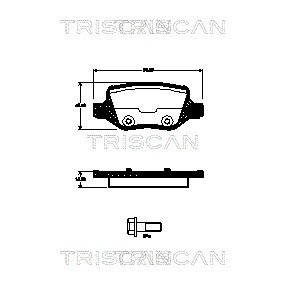 Слика на комплет феродо, дискови кочници TRISCAN 8110 23045 за Mercedes Vaneo (414) 1.9 (414.700) - 125 коњи бензин