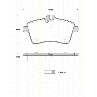 Слика на Комплет феродо, дискови кочници TRISCAN 8110 23053