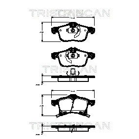 Слика на комплет феродо, дискови кочници TRISCAN 8110 24025 за Opel Astra H GTC 1.9 CDTi 16V - 120 коњи дизел