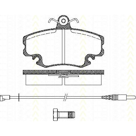 Слика на комплет феродо, дискови кочници TRISCAN 8110 25005 за Renault 25 (B29) 2.1 Diesel (B296) - 63 коњи дизел