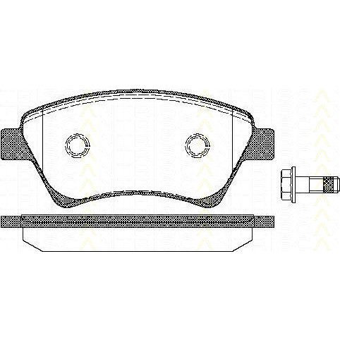 Слика на комплет феродо, дискови кочници TRISCAN 8110 25020 за Renault Grand Scenic 2 (JM0-1) 1.6 - 113 коњи бензин