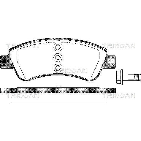 Слика на комплет феродо, дискови кочници TRISCAN 8110 28029 за Peugeot 2008 1.6 BlueHDi 120 - 120 коњи дизел