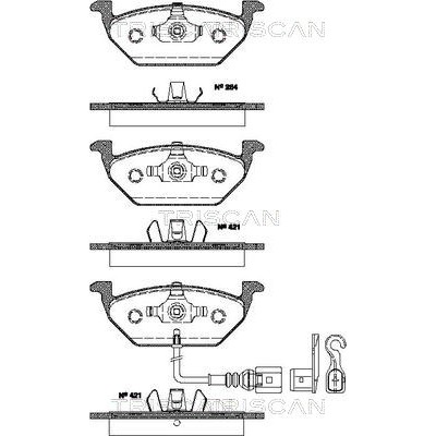 Слика на комплет феродо, дискови кочници TRISCAN 8110 29039 за VW Beetle Convertible (1Y7) 1.9 TDI - 100 коњи дизел