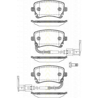 Слика на комплет феродо, дискови кочници TRISCAN 8110 29041 за Audi A8 Limousine (4E) 3.7 quattro - 280 коњи бензин