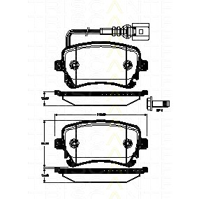 Слика на комплет феродо, дискови кочници TRISCAN 8110 29056 за VW Multivan 5 1.9 TDI - 102 коњи дизел