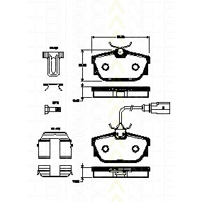 Слика на Комплет феродо, дискови кочници TRISCAN 8110 29062