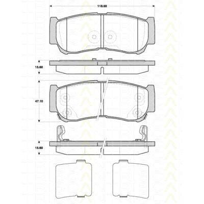 Слика на Комплет феродо, дискови кочници TRISCAN 8110 43030